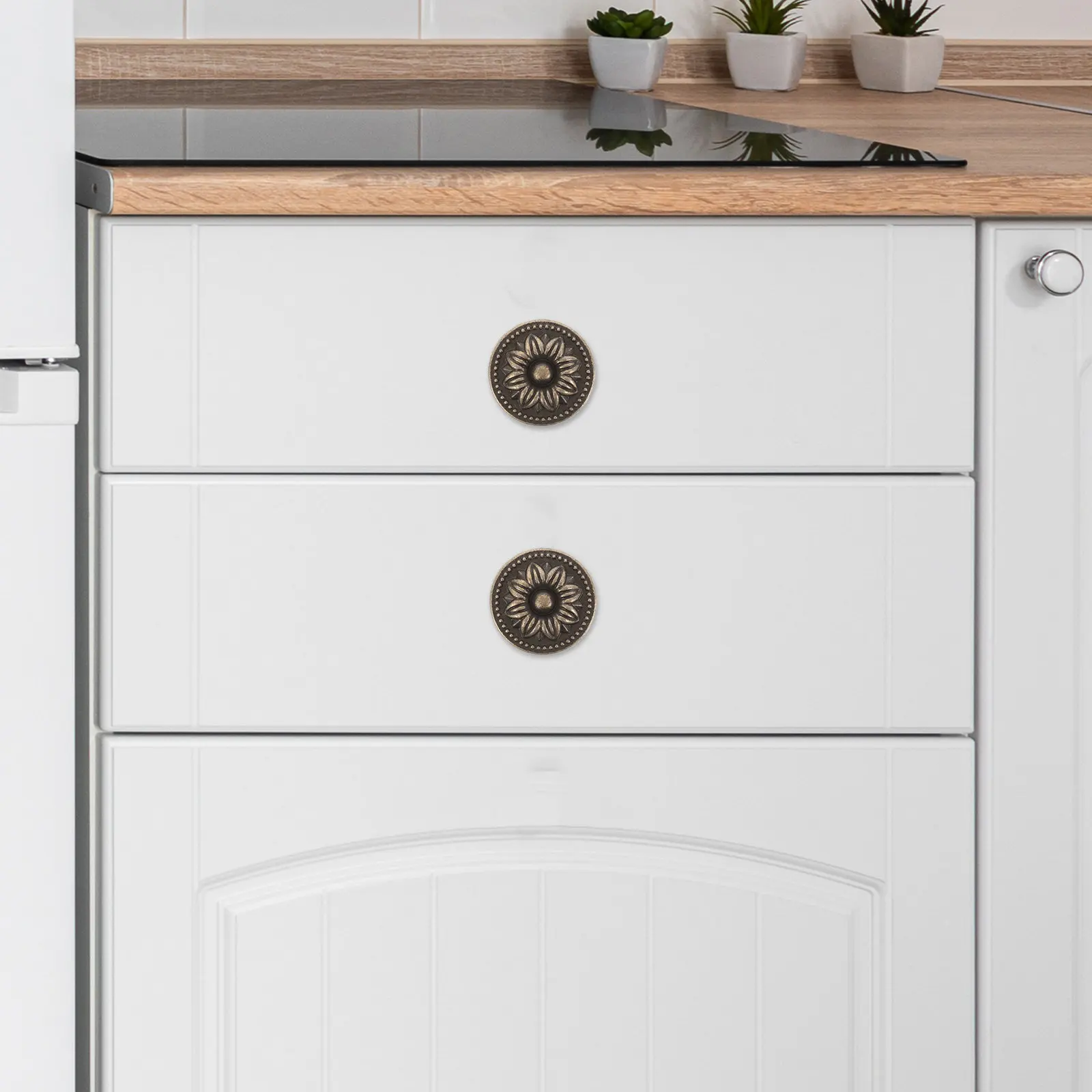 4Pcs Premium Zinc Alloy Drawer Pulls Cabinet Handles European Design Door Knob for Indoor Home Furniture Kitchen Bedroom