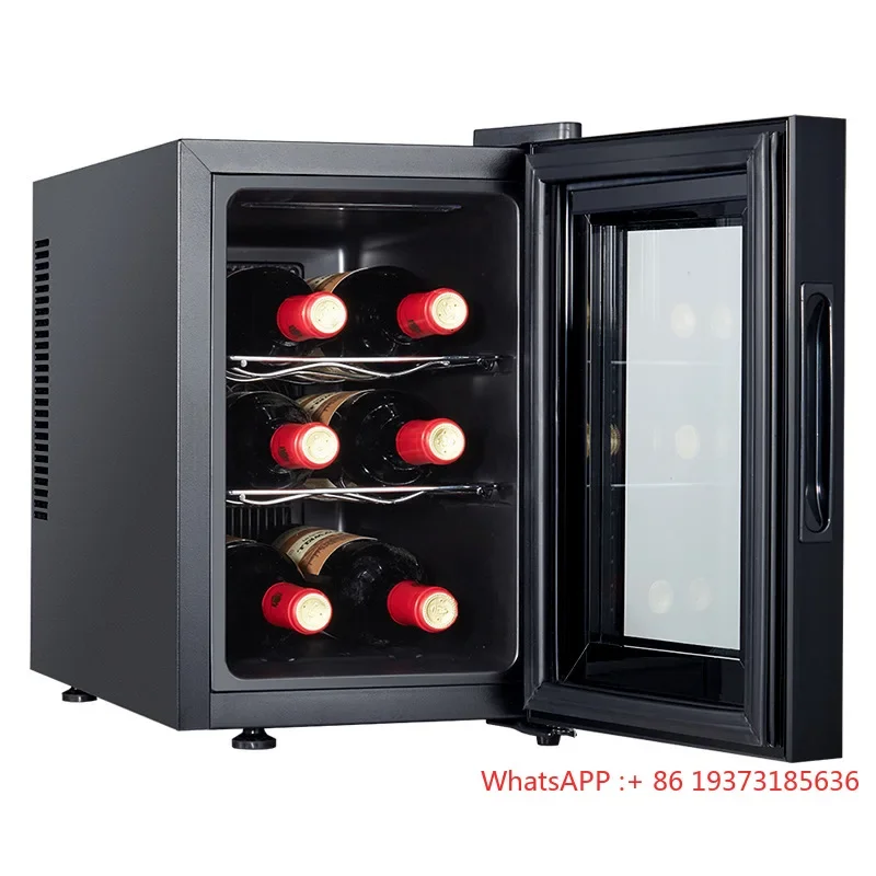 Single Zone 6 Bottle Wine Cooler Fridge Mini Household Freestanding Compressor Wine Refrigerator