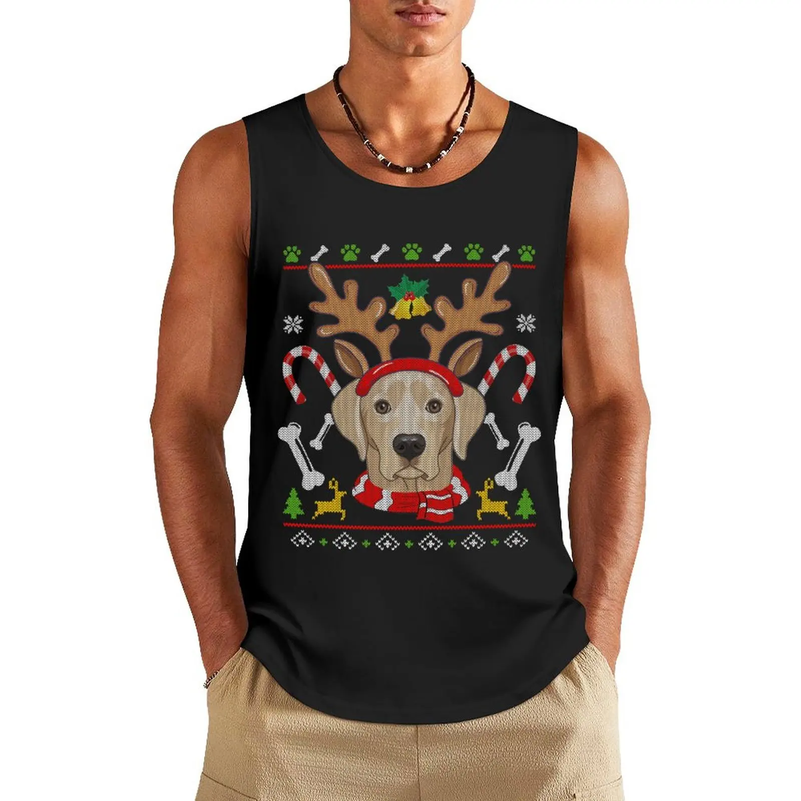 

Labrador Dog Mother Father Christmas Reindeer Squad Gifts 2021 2022 Tank Top Gym wear anime gym Clothing