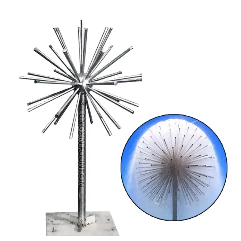 Hot Selling Modern Stainless Steel Dandelion Water Fountain Spherical Garden Outdoor Nozzle Exclusive Stone Garden Product