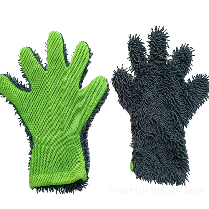 

1PC Waterproof Mitt Premium Microfiber Wash Car Wash Soft Anti-scratch For Car Wash Multifunction Thick Cleaning Glove