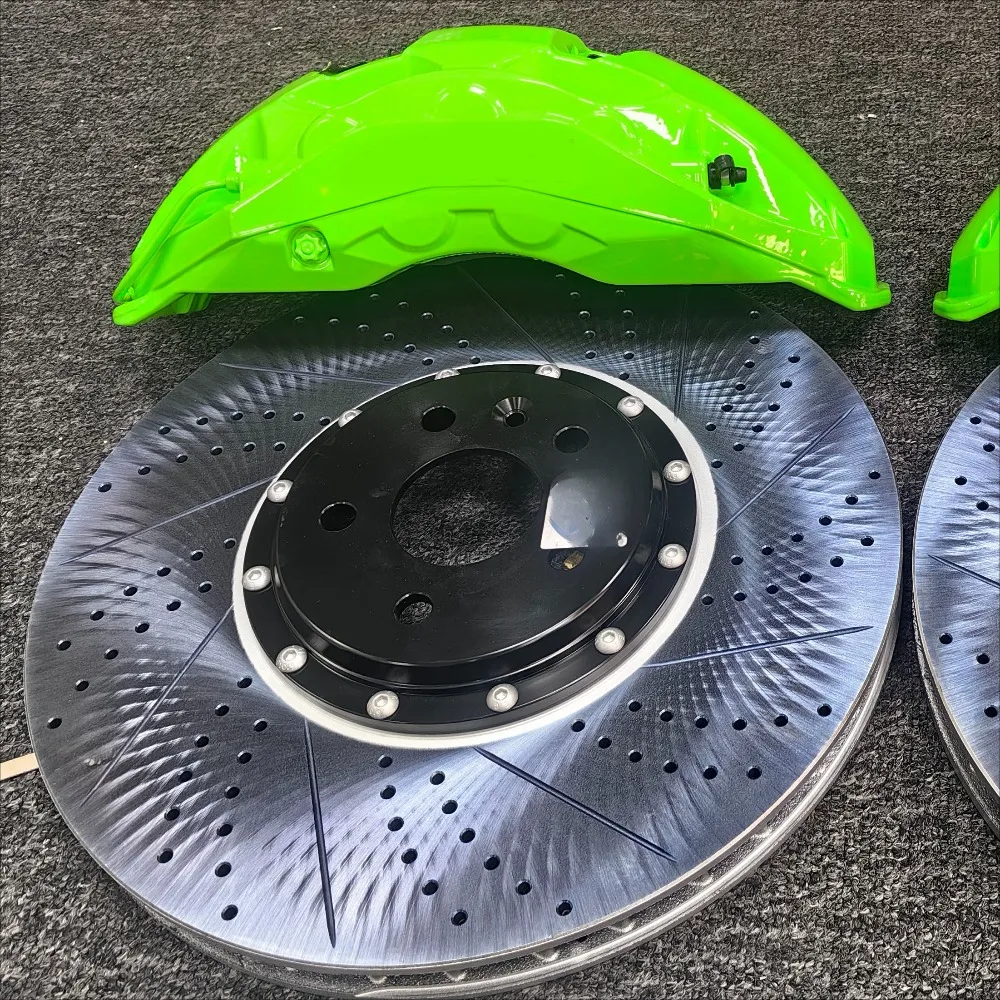 

10 Piston Tuning Brake Calipers Kit for B9/B8/S3-S7/A5 with Drilled and Slotted Brake Discs, 3 Year Warranty