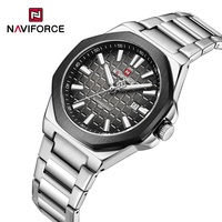 NAVIFORCE Men Watch Stainless Steel Strap Calendar Sports 3ATM Waterproof Male Luminous Quartz Wristwatch Relogio Masculino 2025