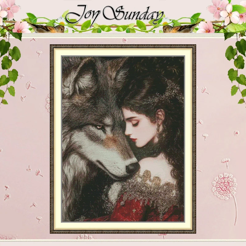 

Little Red Riding Hood Patterns Counted Cross Stitch Set 11CT 14CT 16CT HD Stamped DMC Cross-stitch Kit Embroidery Needlework