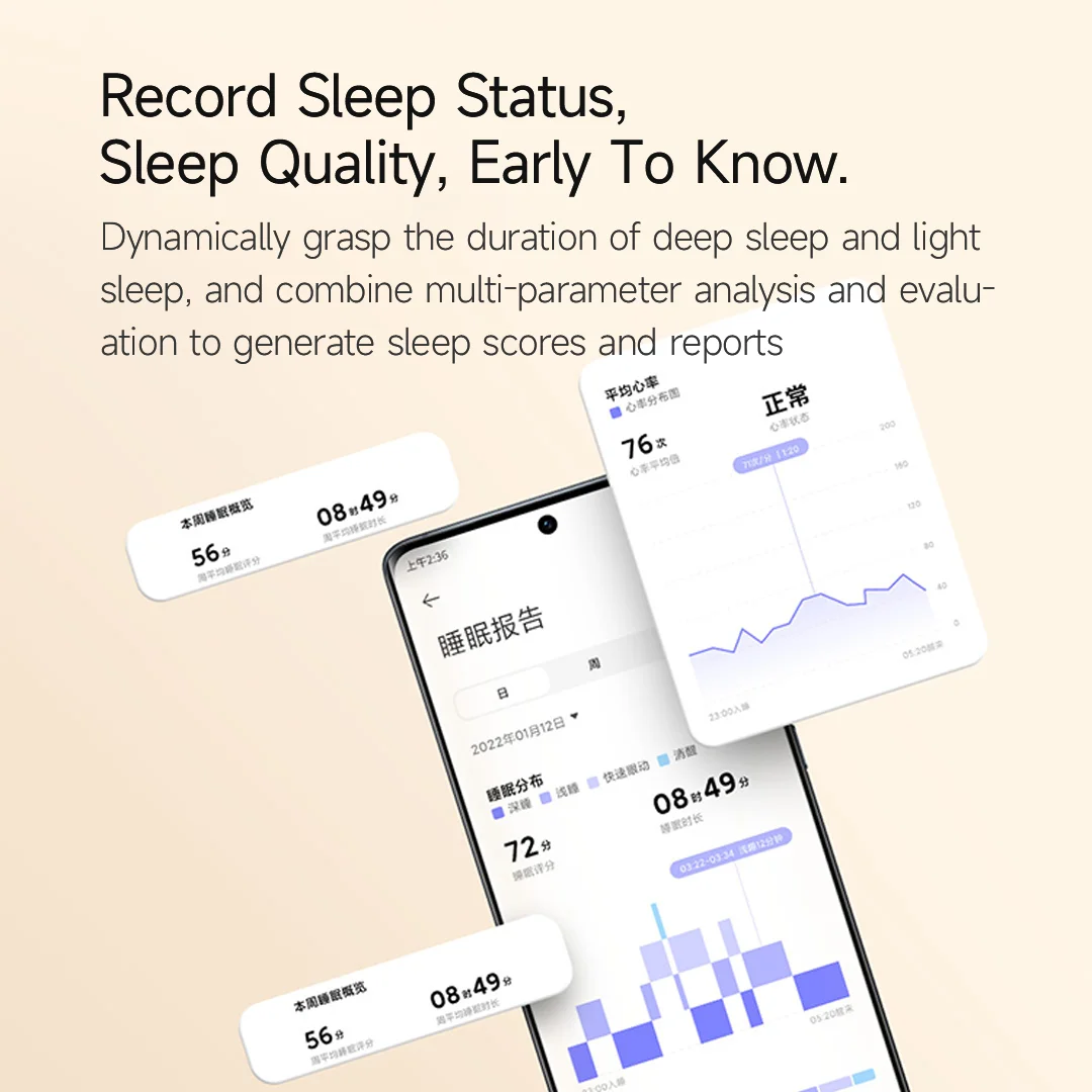 Baru Xiaomi Mijia Pintar Tanpa Perasaan Bantal Pemantauan Tidur dengan Sensor Tidur Cerdas Analisis Data Tidur Laporan Mi Aplikasi Rumah