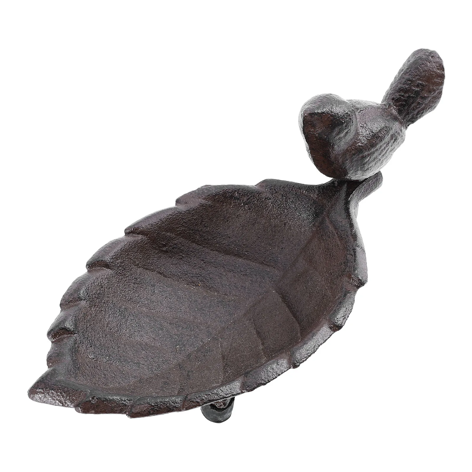 

Cast Feeder Garden Decoration Bowl Realistic Appearance Outdoor Courtyard Use Smooth Surface Easy Clean Iron Storage