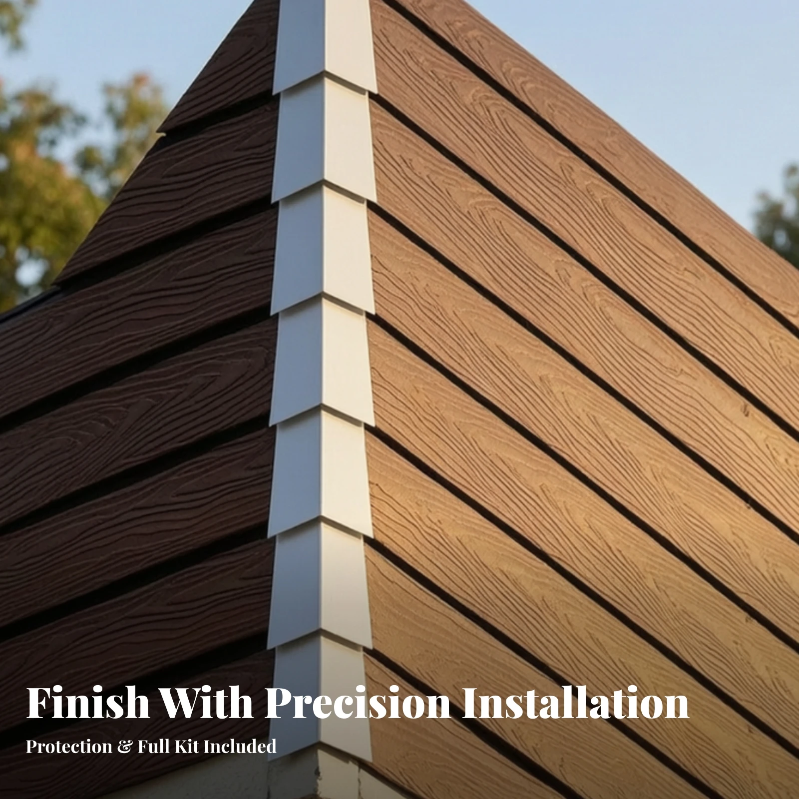 8 Pieces Outside Siding Corner Caps with Nails Rust-Resistant Aluminum Siding Corner Cap Easy to Install Long-Lasting