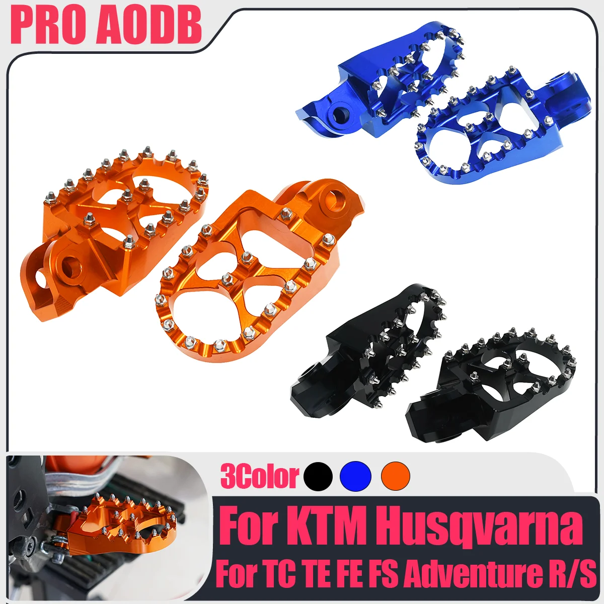 

For KTM Motocross Foot Rest Pegs Footrest Footpeg 690 Enduro R SMC/R 790 890 950 990 1050 1090 1190 1290 Adventure Supermoto S