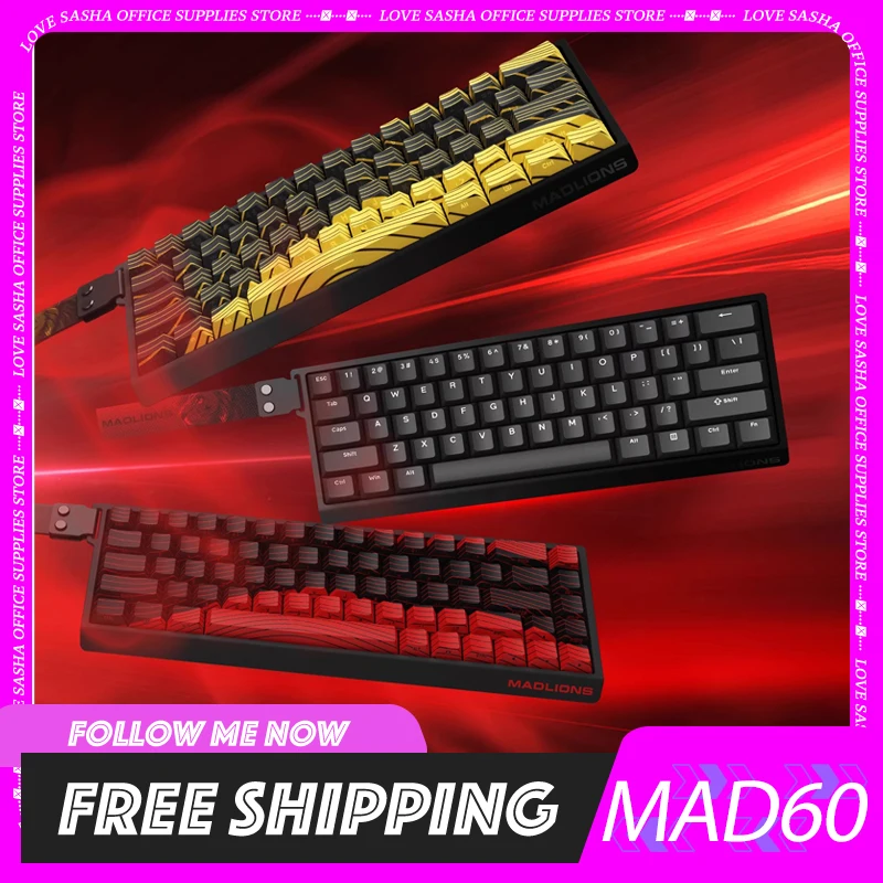 Madlions Mad60/68 He Keyboard Wired Magnetic Switch Rgb Hot Swap Rapid Trigger Esport Gaming Keyboard Custom Accessories For Gam