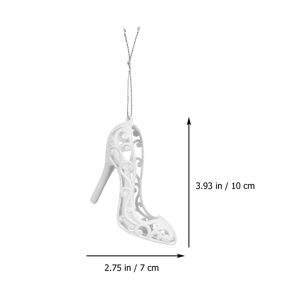 

6 Pcs Delicate Workmanship Christmas Decorations High Heel Shoe Ornaments Hanging Tree Pendants Festive Adorable