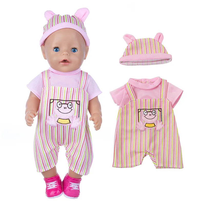 Reborn Doll Jump Suits Roupas, Acessórios para Meninas, Presente de Aniversário, Fit para 43cm Baby Doll, 17 Polegada, Novo, 2023