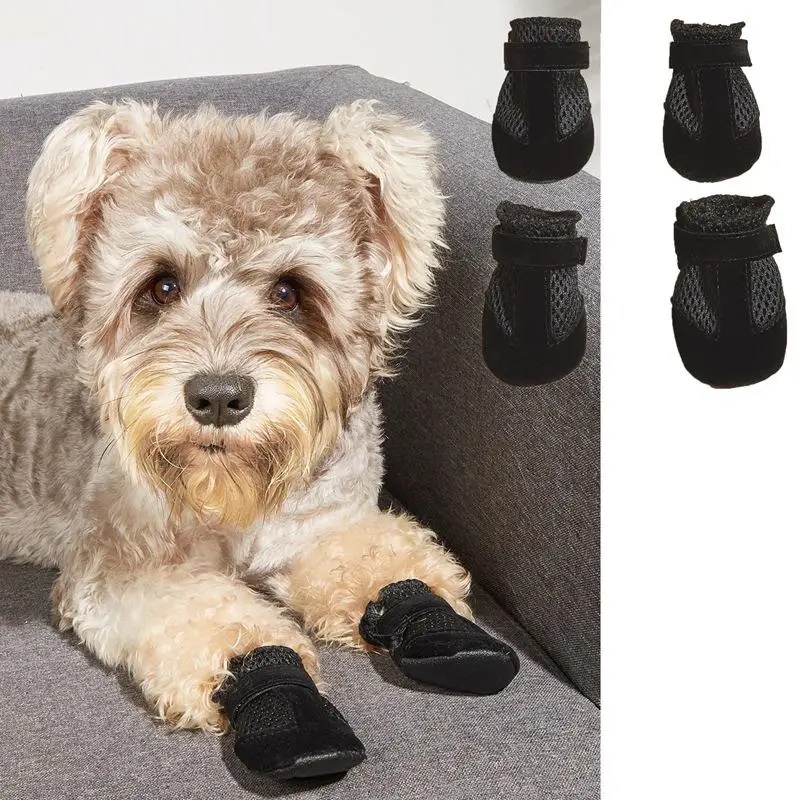 X1 Spring and summer comfortable breathable dog shoes set of four anti-skid Teddy Bichon indoor shoe covers soft bottom shoes