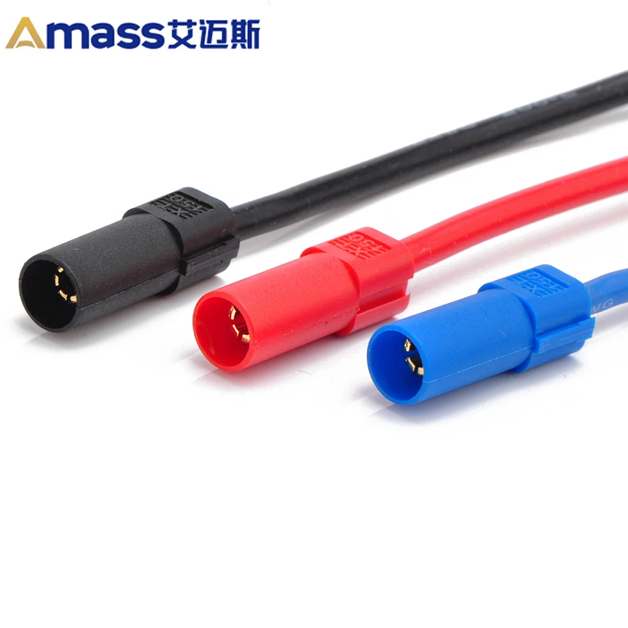 Free Shipping Amass 5 Pair Xt150 Xt-150 Red Black Blue Male Female Bullet Connectors Plugs Rc Lipo Battery