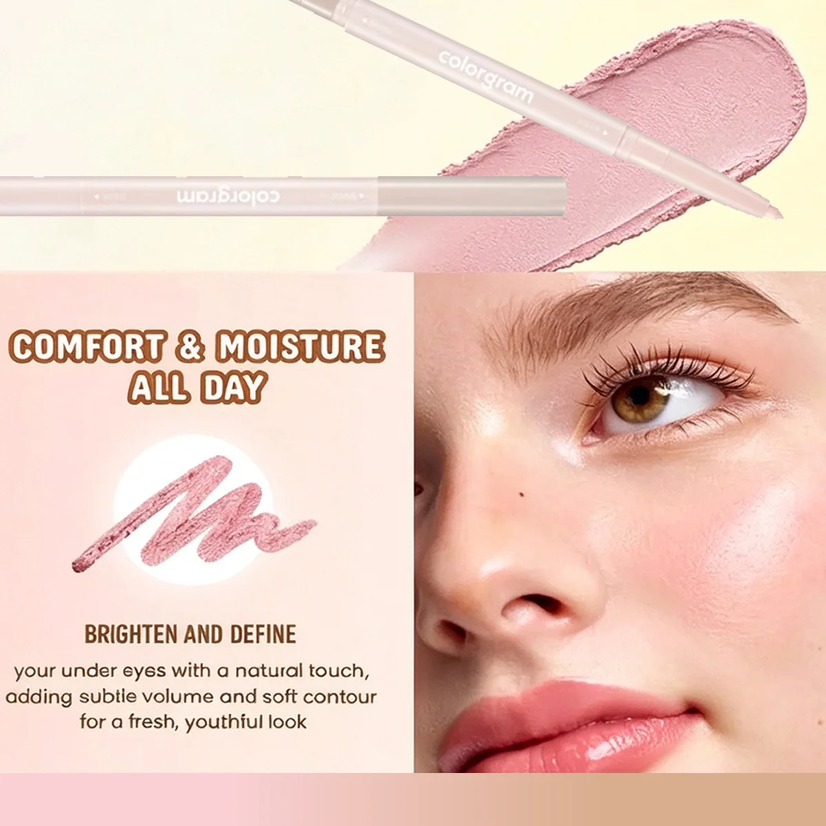 [ClearanceSale] COLORGRAM ALL IN ONE AEGYO-SAL MAKER 02 COOL TONE,Smooth Silky Gliding Texture,Korean Cosmetic,Korean Makeup