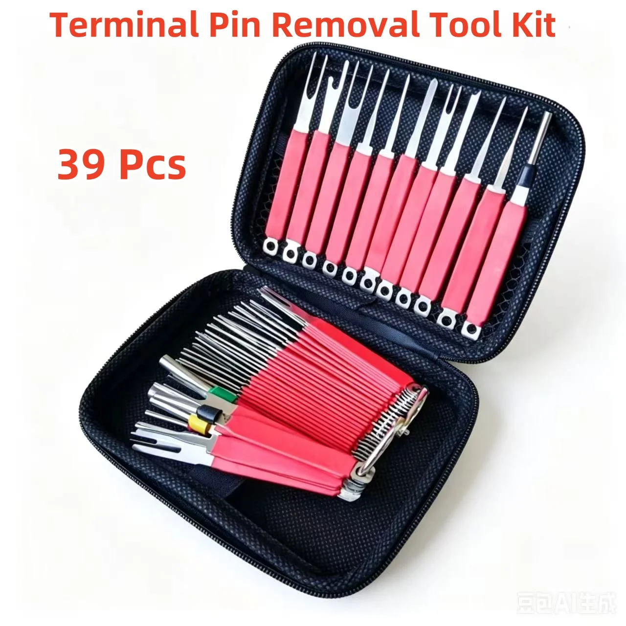 

39 Pcs Terminal Pin Removal Tool Kit Electrical Connector Pin Extractor Tool Set Wire Terminal Release Tool for Automotive