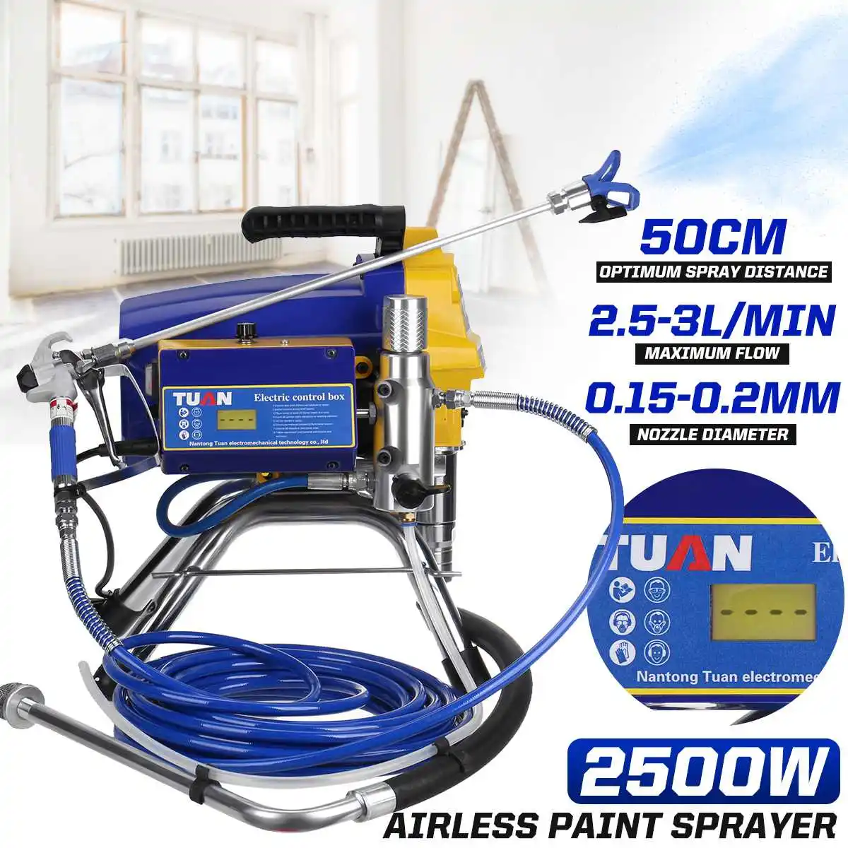 Airless Spray Gun GTB-700 Nozzle 3000 Psi Electric High Pressure Sprayer Paint Gun
