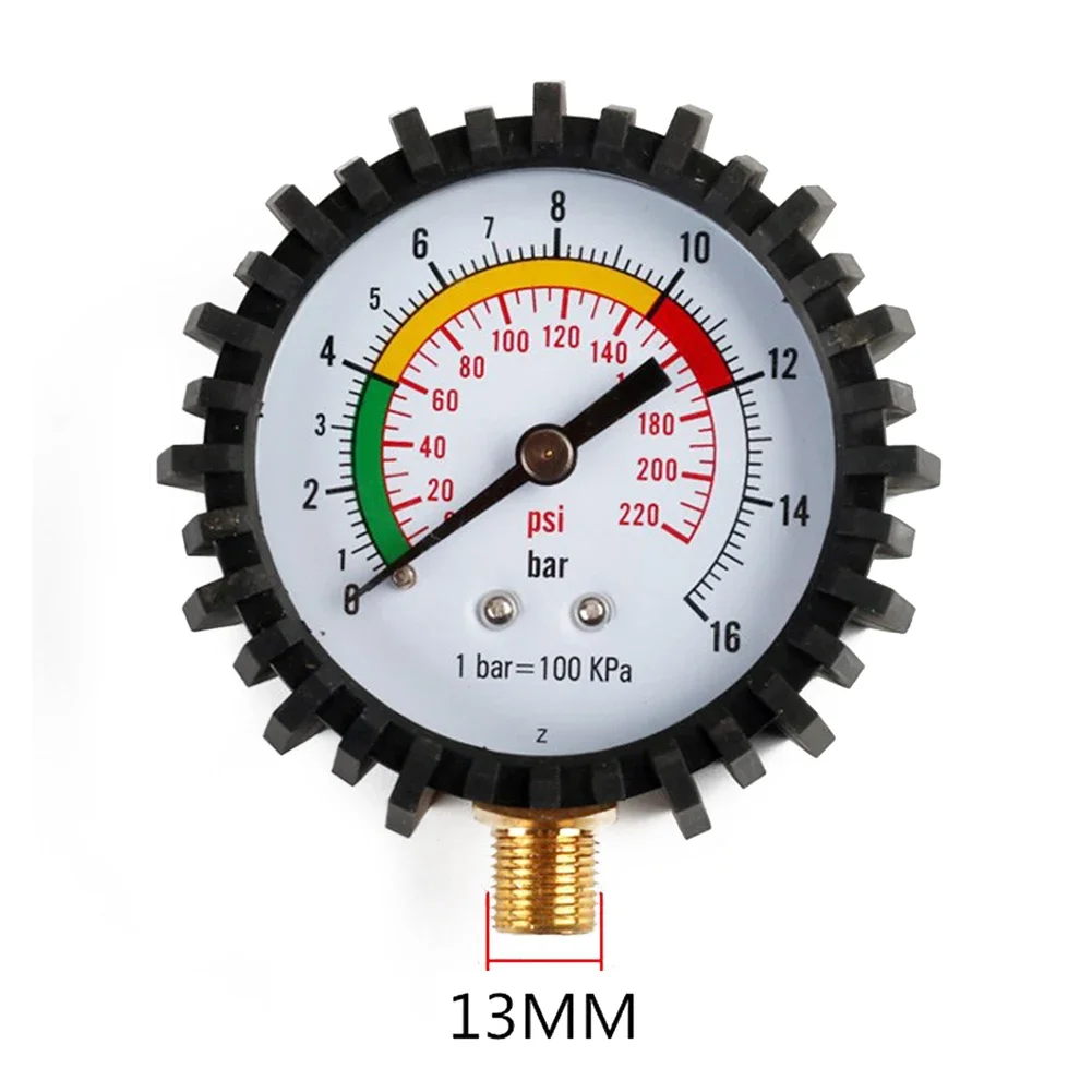 0-220psi Auto Auto Pneumatico Manometro di Pressione Dell\'aria Strumento di Riparazione Dei Pneumatici Per Auto Pompa di Gonfiaggio Diametro