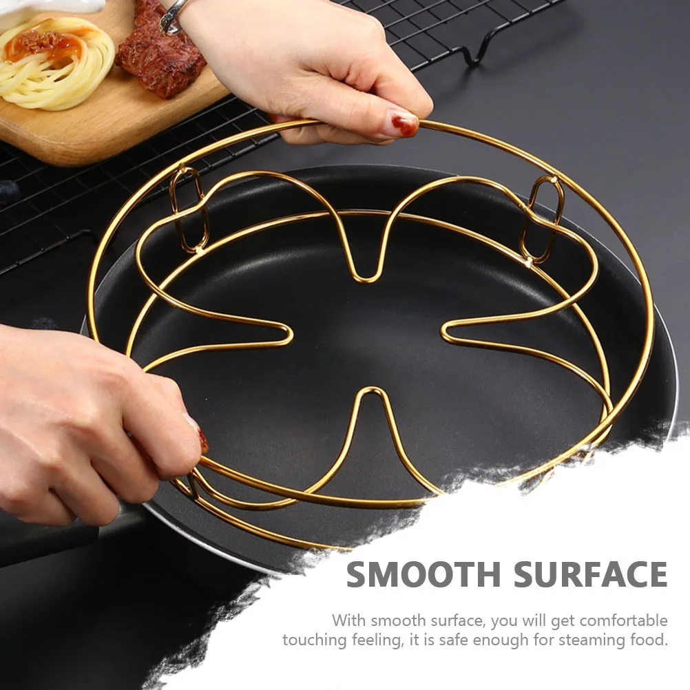 

Stainless Steel Steamed Egg Round Steamer Rack Multi-Use Heat Resistant For Pot Pressure Cooker Rice Cooker Kitchen