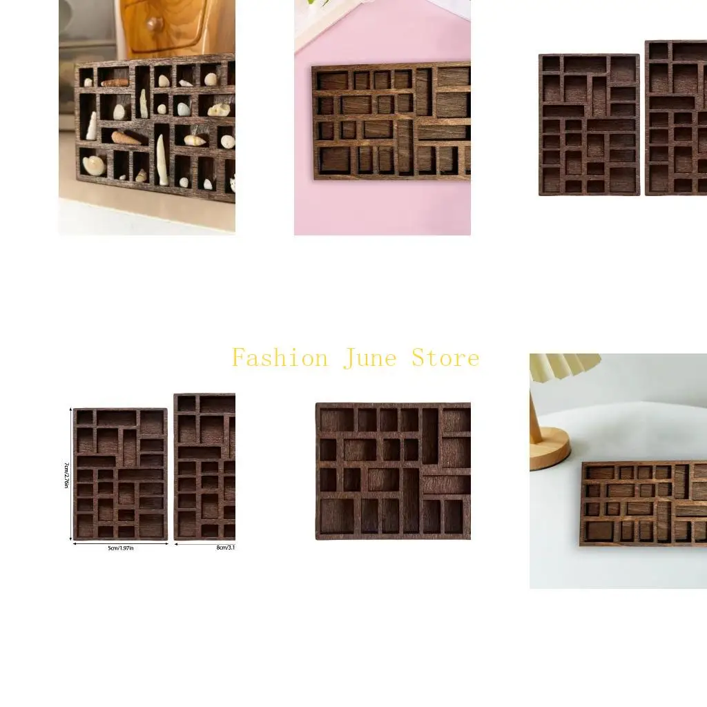 

N5KA портативный деревянный ящик для хранения миниатюрный держатель для ювелирных изделий ручной работы карманный размер полка