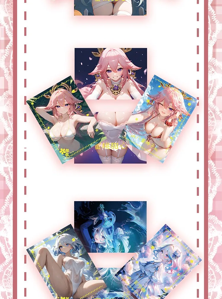 Peach Sweetheart Goddess Story High Quality A5 Size Cards Rem Anime Popular Female Characters Sexy Swimsuit Bikini Feast Cards