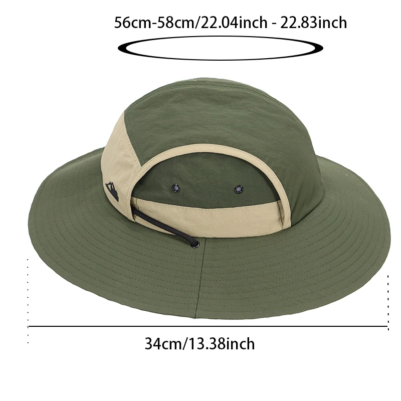 Summer Big Brim Sun Hats Wish Windproof Rope Men Women Beach Fishing Sunshade Hat