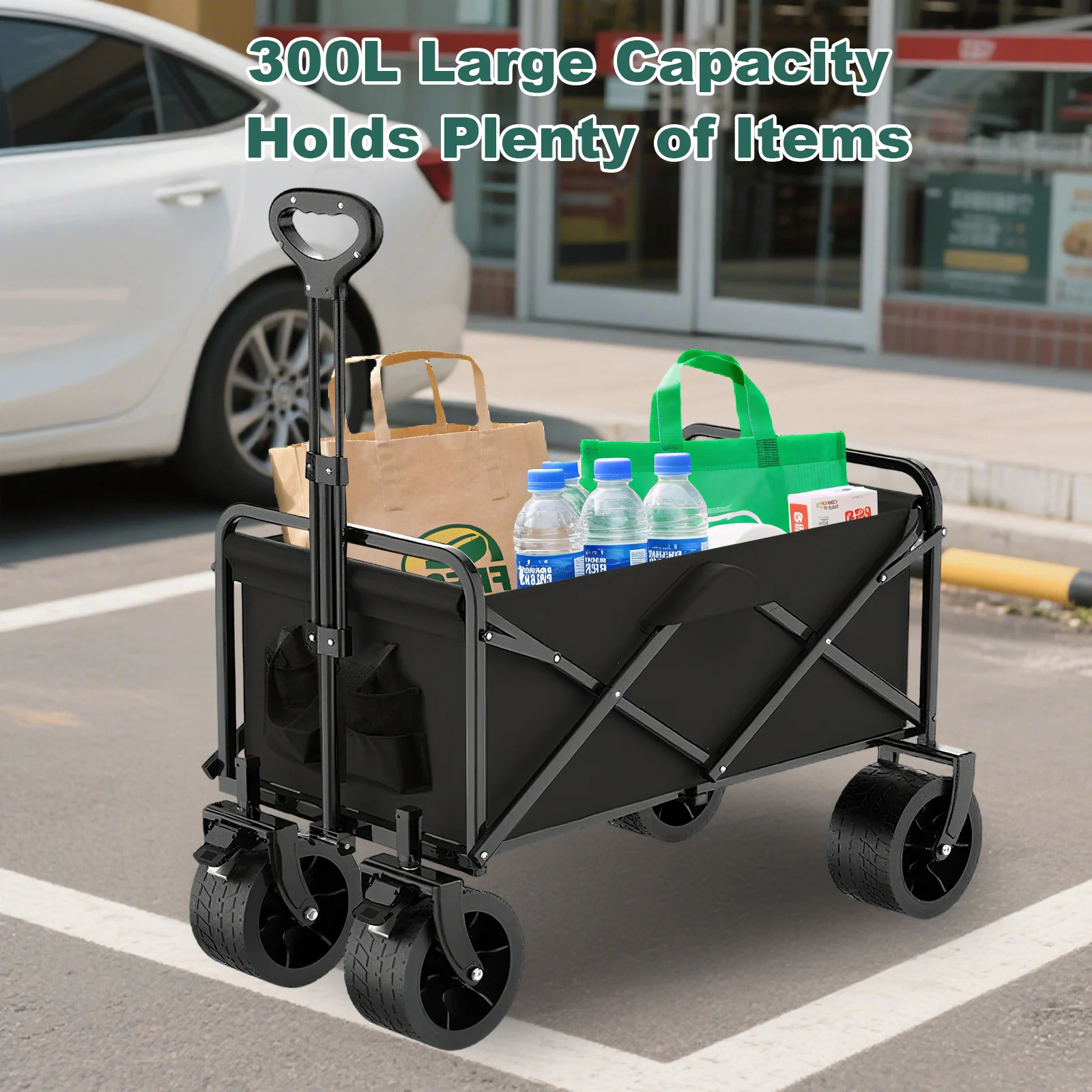 

Тележка для кемпинга на открытом воздухе, складная садовая тележка для покупок, сверхмощная портативная многофункциональная тележка для пляжа