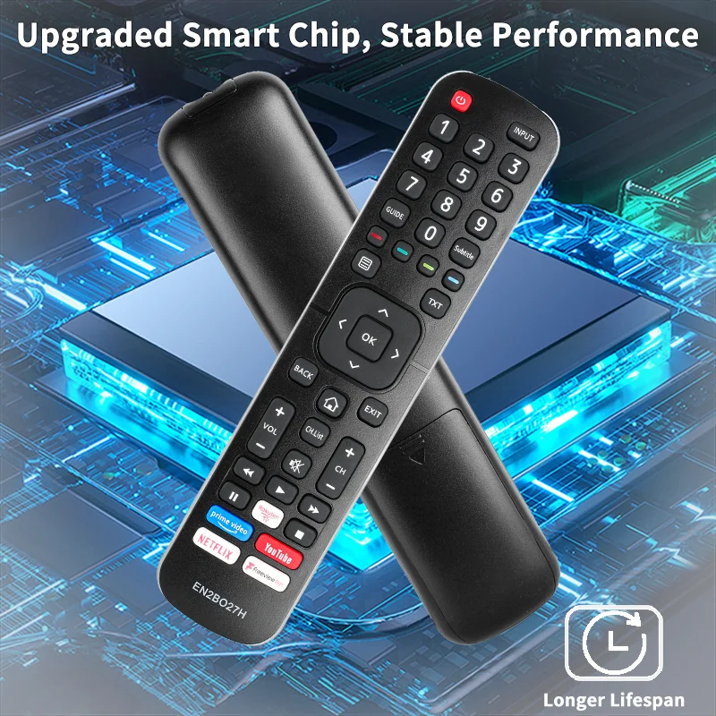EN2BO27H لاستبدال جهاز التحكم عن بعد هايسنس مع أزرار Netflix YouTube و PrimeVideo، لتلفزيون هايسنس H43B7000 H43B7100 #6