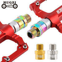 MUQZI Bike Pedal Extenders For 9/16 inch Threaded Pedals Extended MTB Road Bicycle Extend Bolt Pedals Extension 16mm