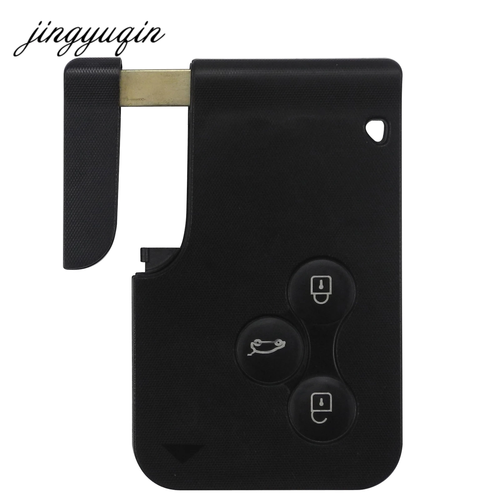 

jingyuqin 10x Remote Car Key 3 Button Key Card Shell Case for Renault Clio Megane Grand Scenic Replacement Cover