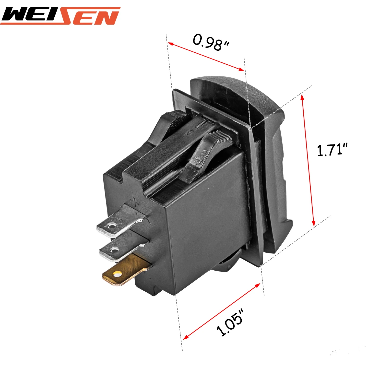 Universal 12-60V Rocker Switch Design LED Digital Dual Voltmeter Voltage for Car Motorcycle ATV UTV RV Vehicles and Marine Boat