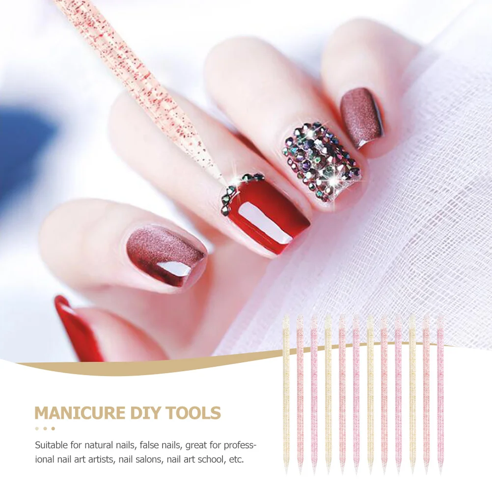 300Pcs Maniküre Punktierung Stifte Dual Headed Dead Skin Pusher Nail art DIY Werkzeuge für Salon Heimgebrauch Maniküre Stift Nagel DIY Stift