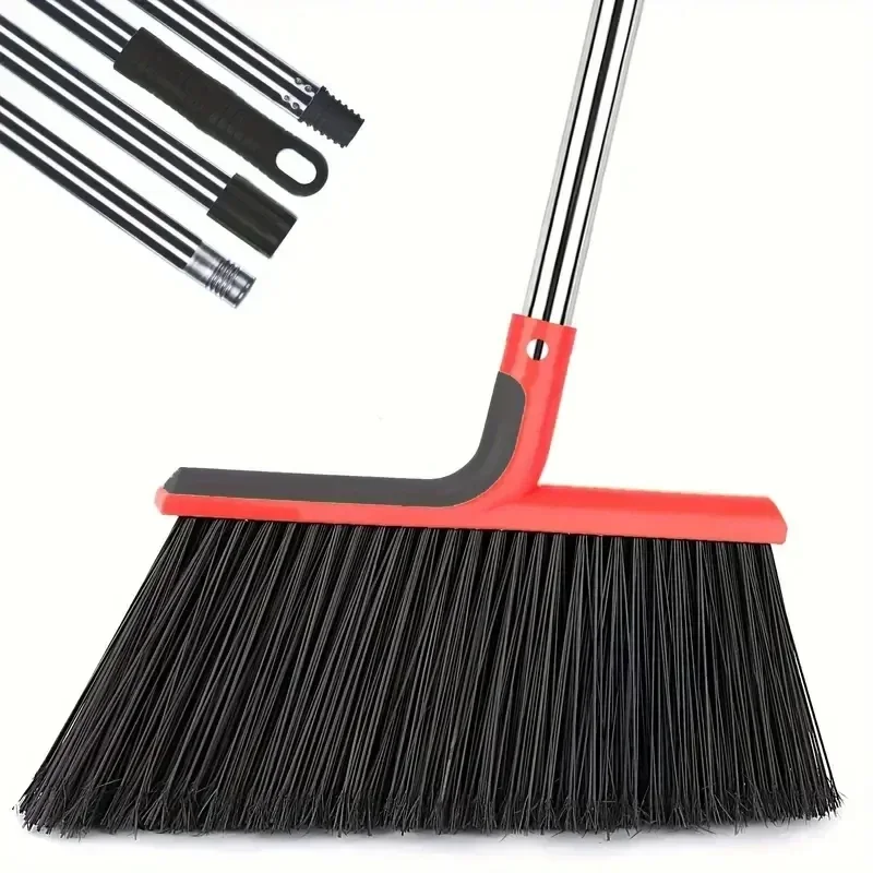 Outdoor Heavy-Duty Broom for Courtyard Garage Lobby Mall Market Floor Kitchen Room Office Pet Hair Rubbish Cleaning