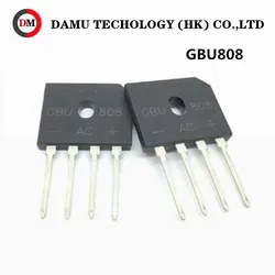 5ピース/ロットGBU808 GBU-808 800v 8A電源ダイオードブリッジ整流器