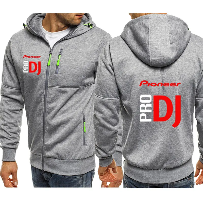 Mens jackets DJ Pioneer PRO Jacket Print Zipper Hoodies Fleece Sweatshirt Casual Coats Harajuku Outwear High Quality Sportswear