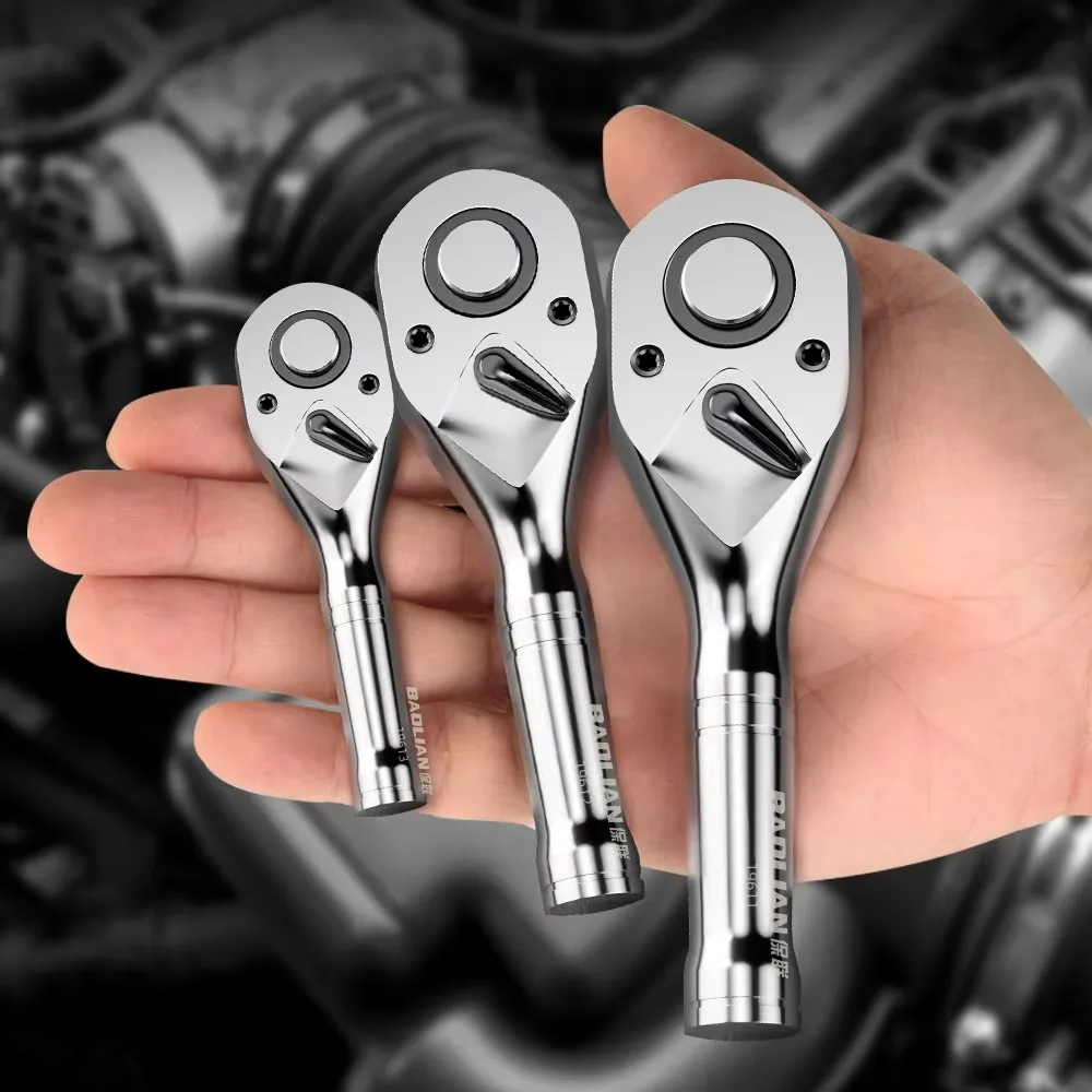 Hand Tools Compact 72 Tooth Ratchet Torque Wrench with Short Handle 1/4 3/8 1/2 Quick Efficient Auto Repair