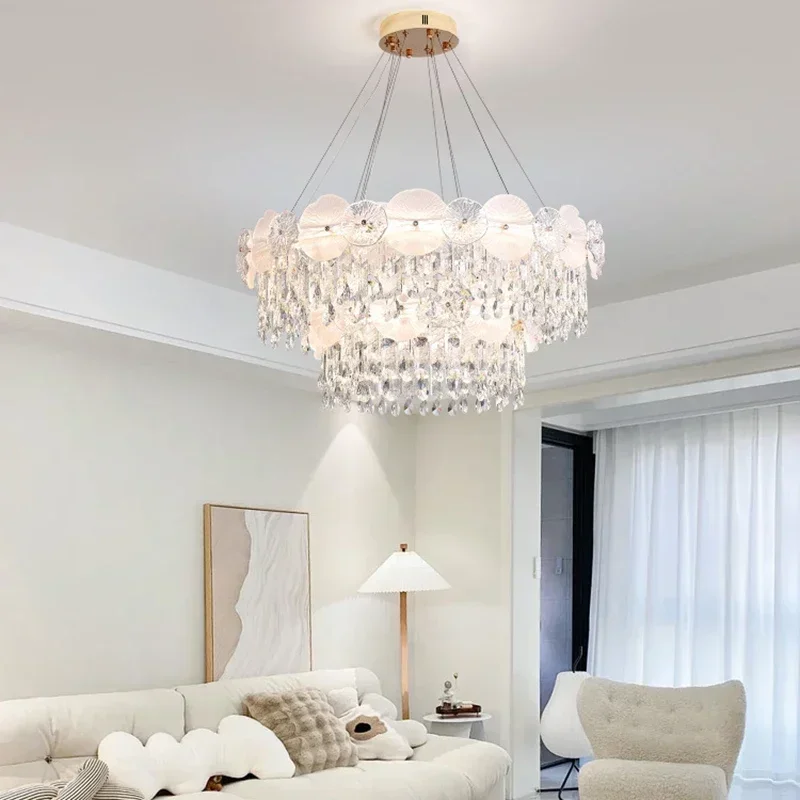 

Modern Crystal Pendant Lights Home Decoration Elegant Chandelier Pendant Lights Ceiling Lamp Indoor Lighting Kroonluchter LLPL