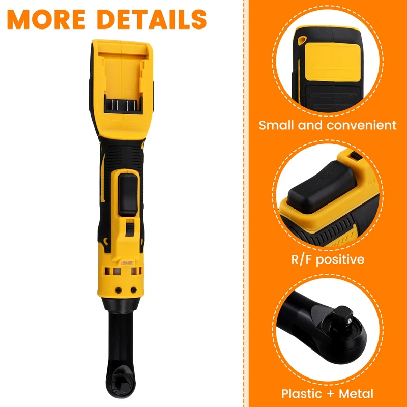 Extended Cordless Electric Ratchet Wrench Cordless Driver 3/8Inch Impact Removal Screw Nut Power Tool  For Dewalt 18V Battery