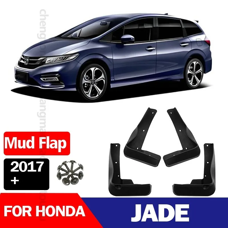 Mud Flaps Set Of 4 For Honda JADE2017-2020 Car Accessories For Fender Splash Guards Mudguard Black ABS