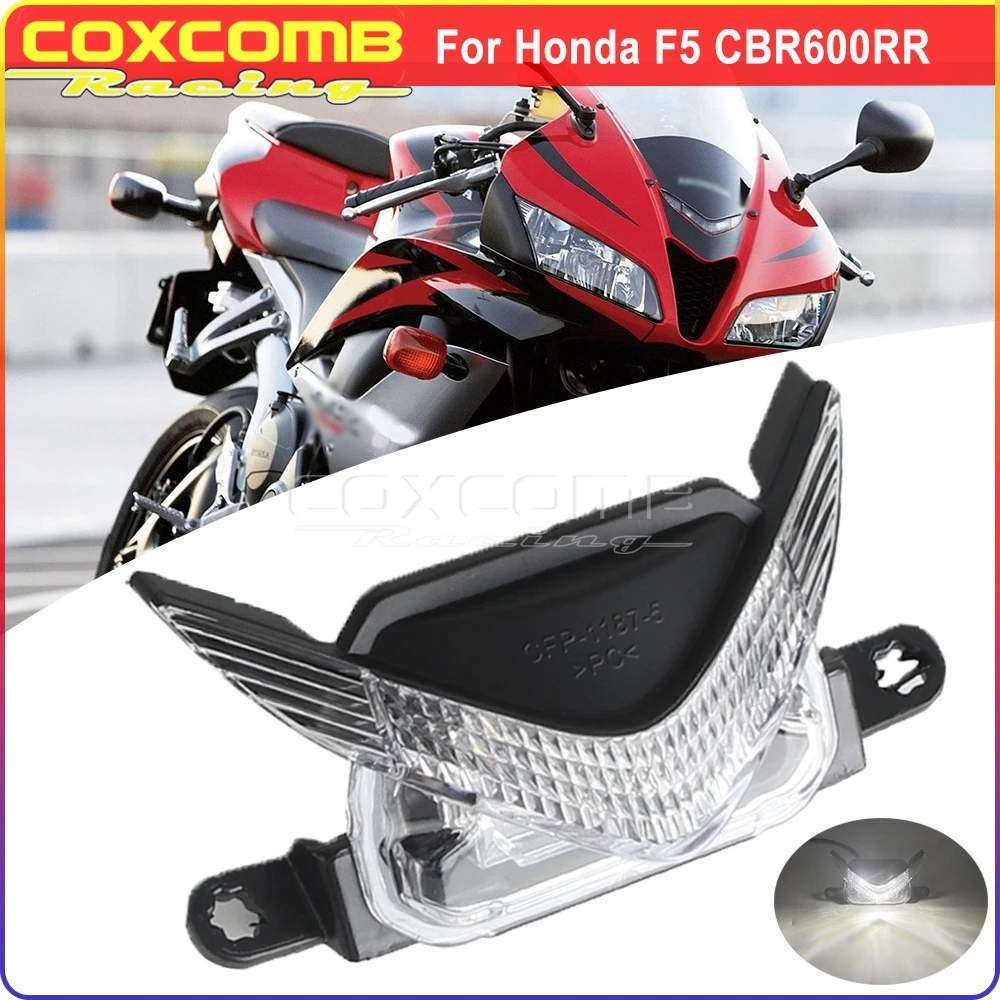 Motorcycle LED Headight For Honda F5 CBR600RR CBR 600 RR CBR 600RR Front Upper Fog Lamp Running Light ABS PC Headlamp 2007-2012