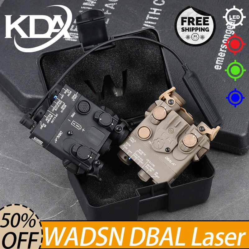 

WADSN Airsoft DBAL-A2 Simpilifed Red Dot Green Blue Indicator M300 M600 Flashlight Hunting LED Scout Light With Pressure Switch