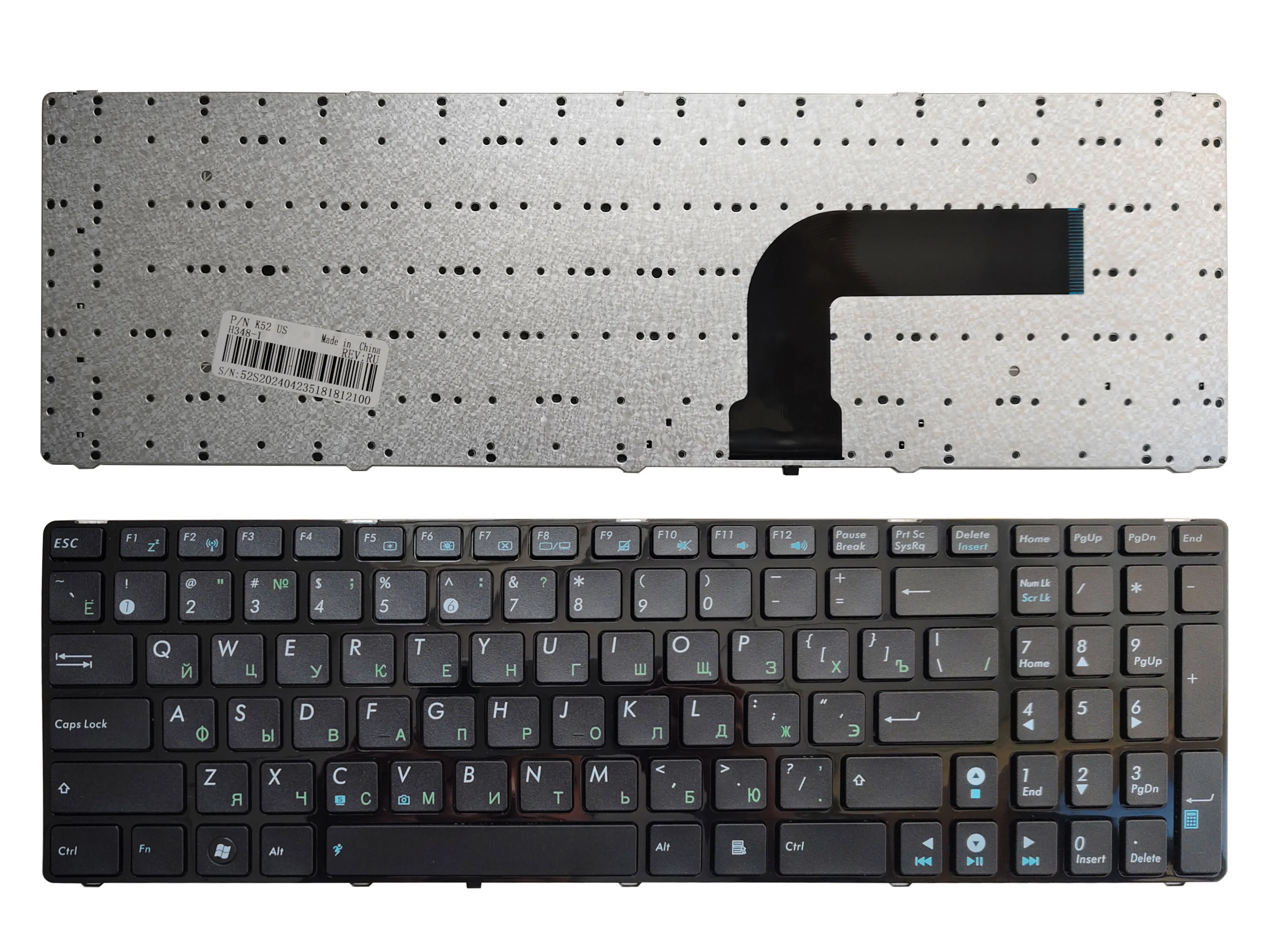 

Russian keyboard for Asus K52 k53s X61 N61 G60 G51 MP-09Q33SU-528 V111462AS1 0KN0-E02 RU02 04GNV32KRU00-2 V111462AS1 RU