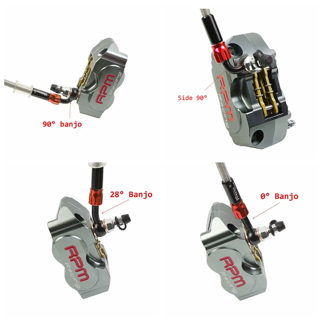 M10 Geflochtener Bremsschlauch Motorrad Hydraulische Kupplungsleitung Bremszylinderleitungen für Motorräder Kawasaki Yamaha BWS Honda Dio – Detail 6