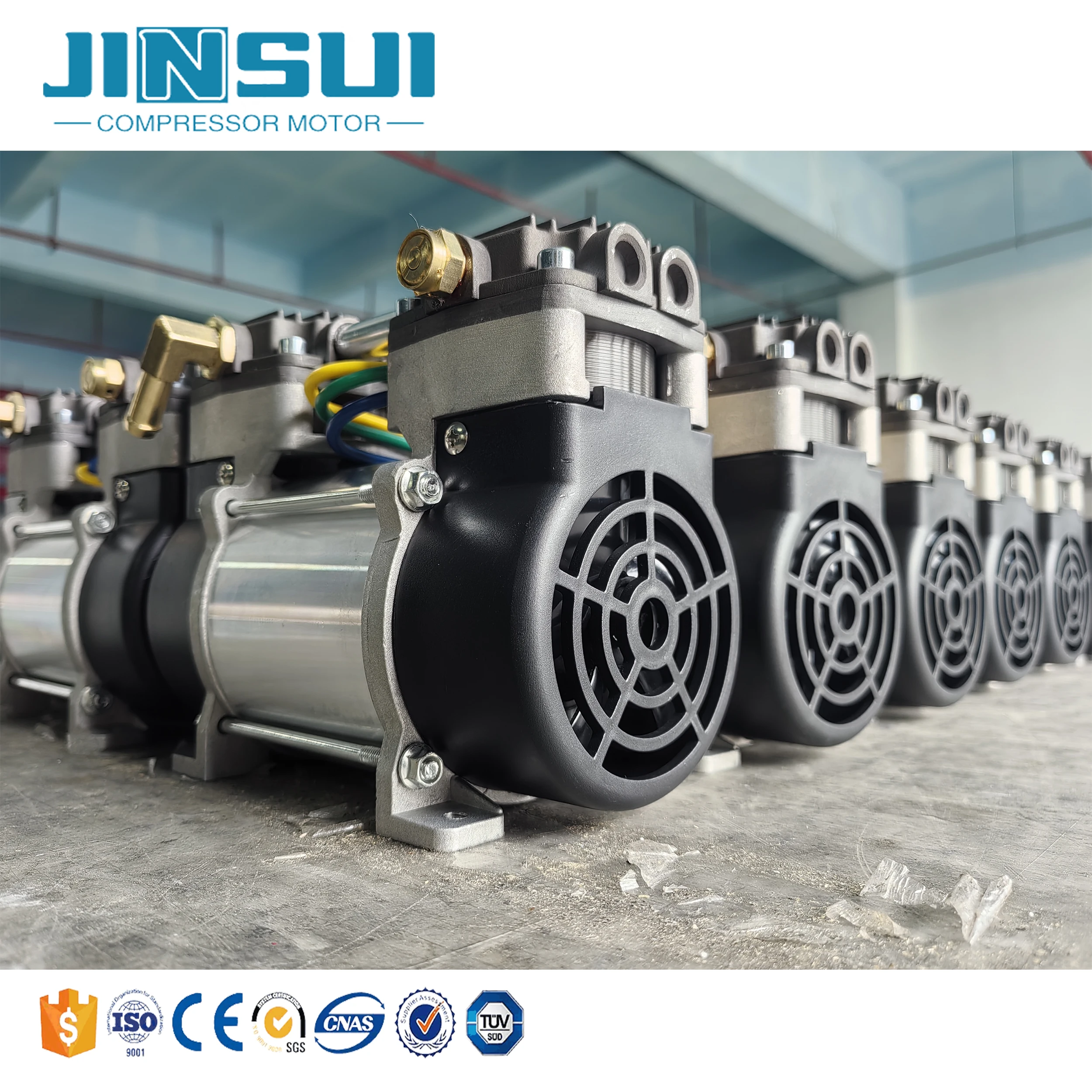 Luchtpomp 12V DC borstelloze zuigercompressorpomp voor auto