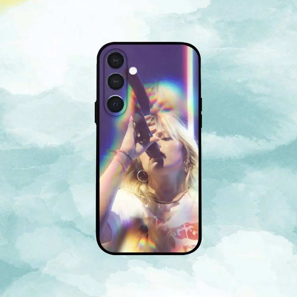 Capa de telefone Singer R-Renee R-Rapp para Samsung A73, A21s, A22, A31, A32, A52, A53, A71, A80, concha preta macia