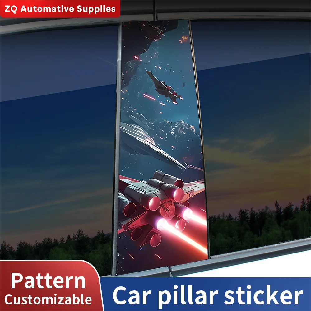 

Funny Interspace Car Stickers Auto B-pillar Car Center Column Decor Cover Scratches Waterproof Sunscreen Vinyl Decal Accessories