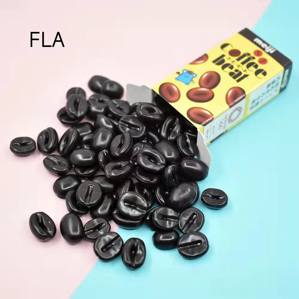 100Pcs Resin Cabochon Fake Food Scrapbooking Craft Simulation Miniature Coffee Beans Flatback DIY Phone Decoration Accessories