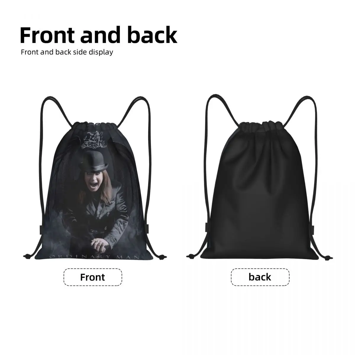 Custom Heavy Metal Rock Ozzy Osbourne Drawstring Bag Men Women Lightweight Sports Gym Storage Backpack