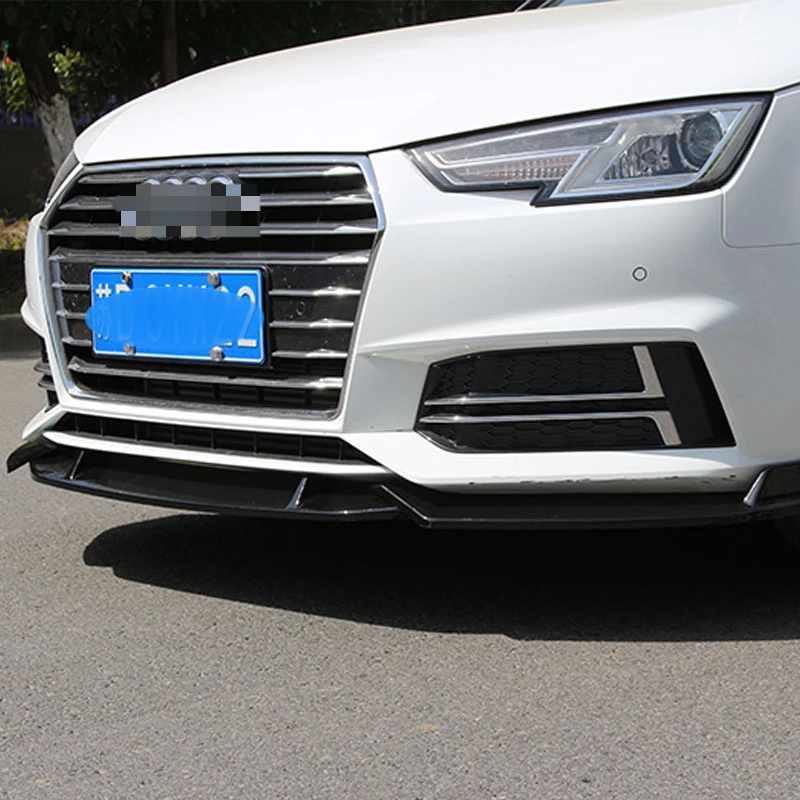 High grade accessories for Audi A4 B8.5 front shovel Sports style A4/S4 bright black carbon fiber front lip