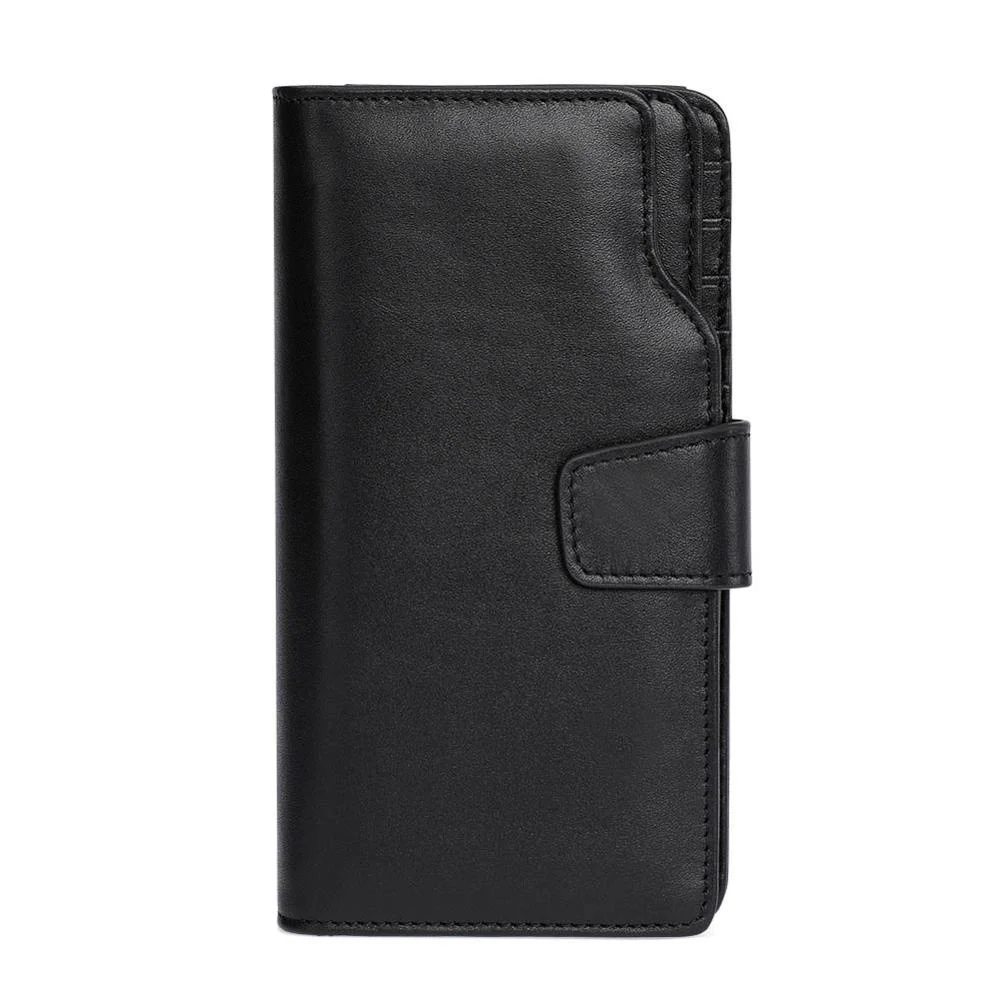 Wallet Male Leather Genuine Vintage Long Clutch Wallets Purse Zipper&Hasp Men Cell Phone Bags Carteira Hombre 9322