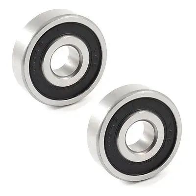 6200RS 10mm x 30mm x 9mm Single Row Deep Groove Ball Bearing 2 Pcs